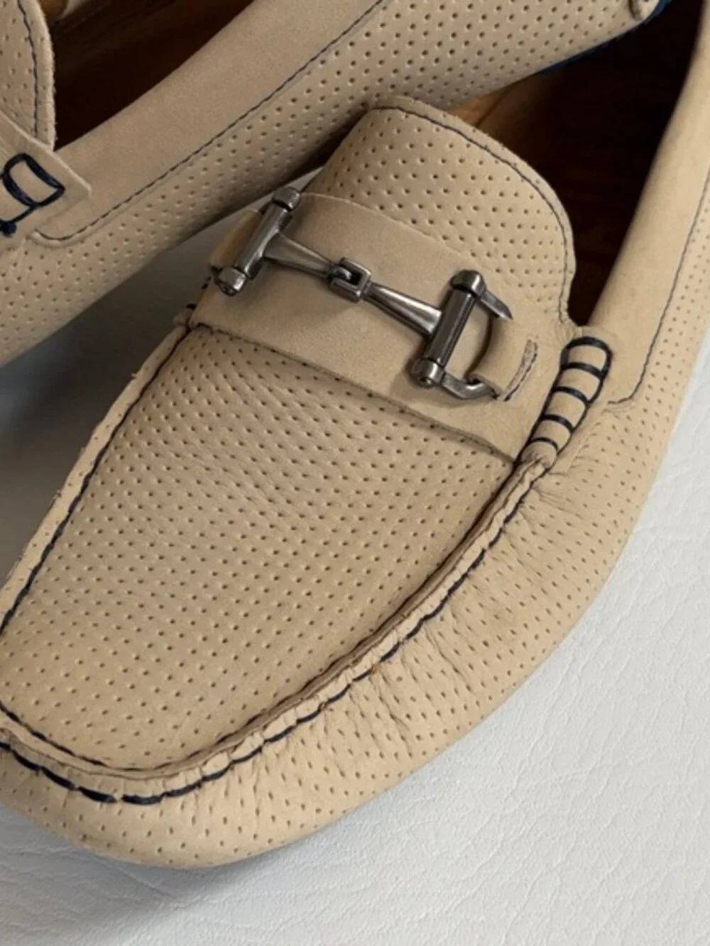 901 Suede Men’s Driving Moccasins Loafers MStorino Horse Bit Shoes Sand 10